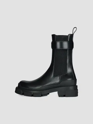Givenchy Women's Terra Leather Chelsea Boots - Black | Thumbnail 4