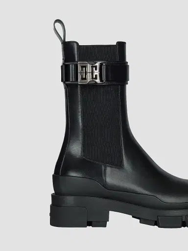 Givenchy Women's Terra Leather Chelsea Boots - Black | Thumbnail 5