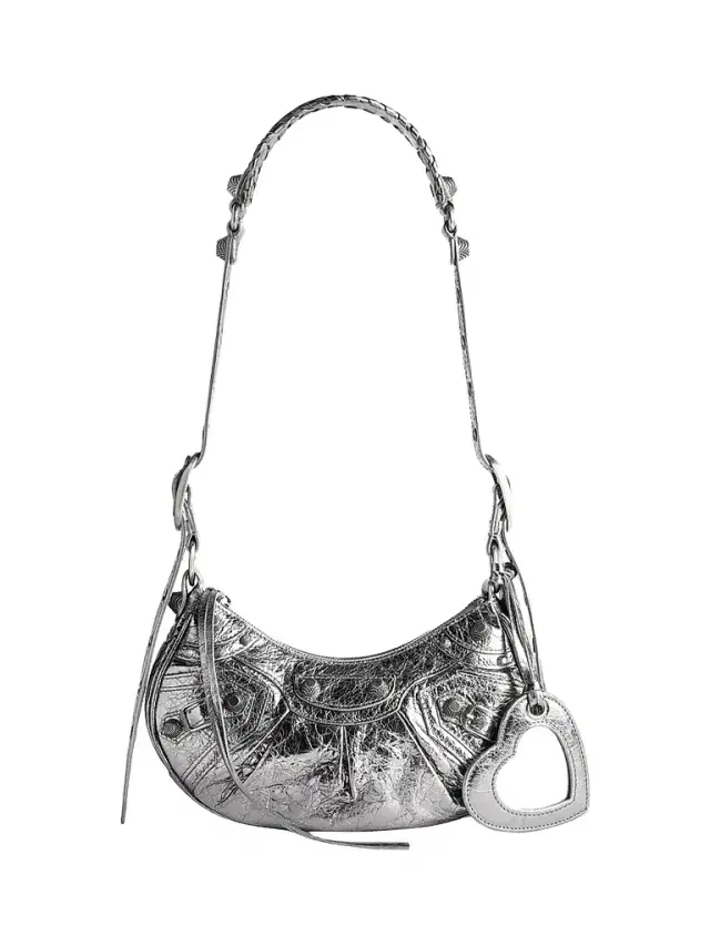 Balenciaga Women's Le Cagole  Shoulder Bag Metallized - Silver