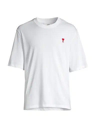 AMI PARIS Men's Ami De Coeur Crewneck T-Shirt - White - Size XXL | Thumbnail 1