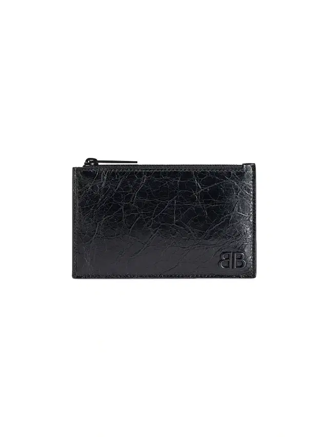 Balenciaga Men's Monaco Long Coin And Card Holder - Black