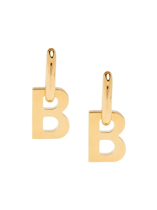 Women's B Chain  Earrings - Gold