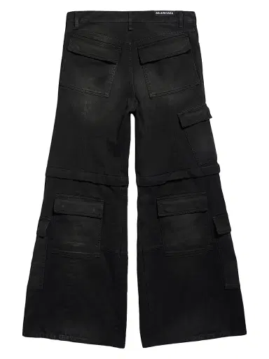 Balenciaga Men's Flared Cargo Pants - Black - Size Large | Thumbnail 2 Balenciaga Men's Flared Cargo Pants - Black - Size Large | Thumbnail 2