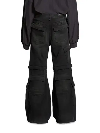 Balenciaga Men's Flared Cargo Pants - Black - Size Large | Thumbnail 4 Balenciaga Men's Flared Cargo Pants - Black - Size Large | Thumbnail 4