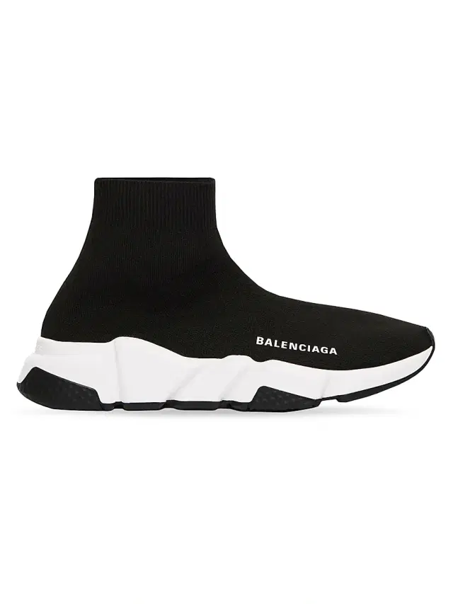 Men's Speed Recycled Knit Sneakers - Black White