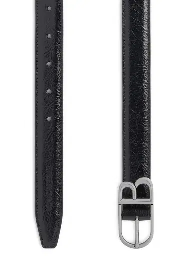 Balenciaga Women's Classic B Belt - Black - Size 32 | Thumbnail 2