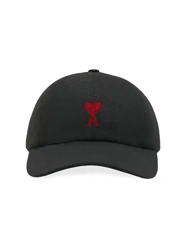 AMI PARIS Men's Logo-Embroidered Baseball Cap - Black | Thumbnail 2