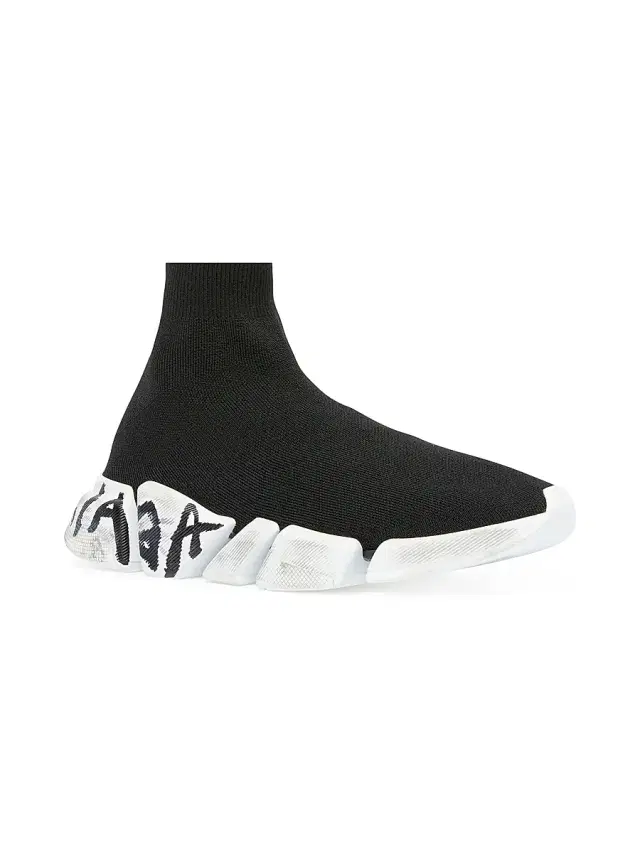 Men's Speed 2.0 Graffiti Recycled Knit Sneaker - Black