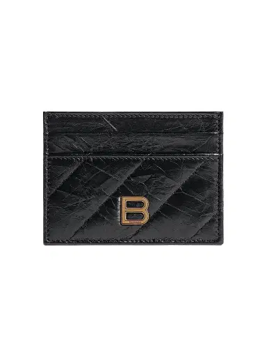 Balenciaga Women's Crush Card Holder Quilted | Thumbnail 1 Balenciaga Women's Crush Card Holder Quilted | Thumbnail 1