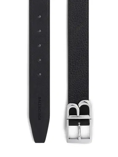 Balenciaga Men's Classic B Belt - Black - Size 38 | Thumbnail 2