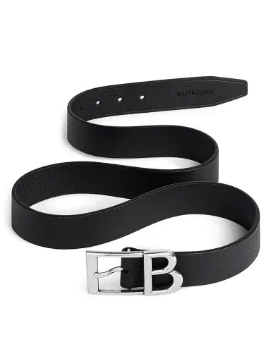 Balenciaga Men's Classic B Belt - Black - Size 38 | Thumbnail 1