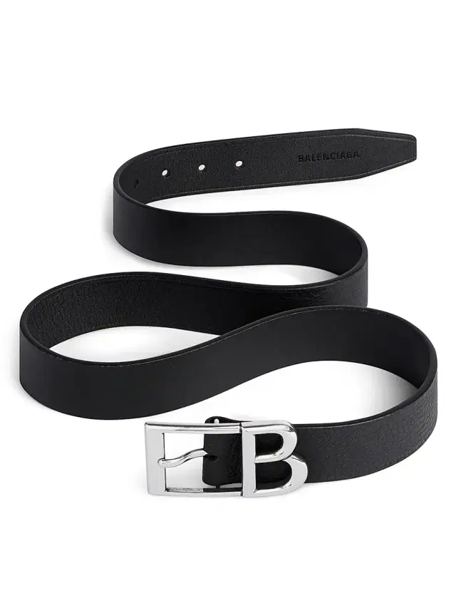 Balenciaga Men's Classic B Belt - Black