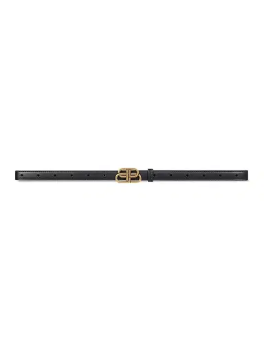 Balenciaga Women's Bb Super Thin Belt - Black - Size 36 | Thumbnail 1