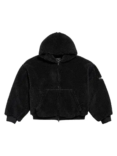Balenciaga Women's Outerwear Zip-Up Hoodie - Black - Size XL | Thumbnail 1