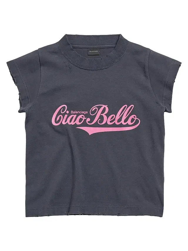 Balenciaga Women's Ciao Bello Shrunk T-Shirt - Black