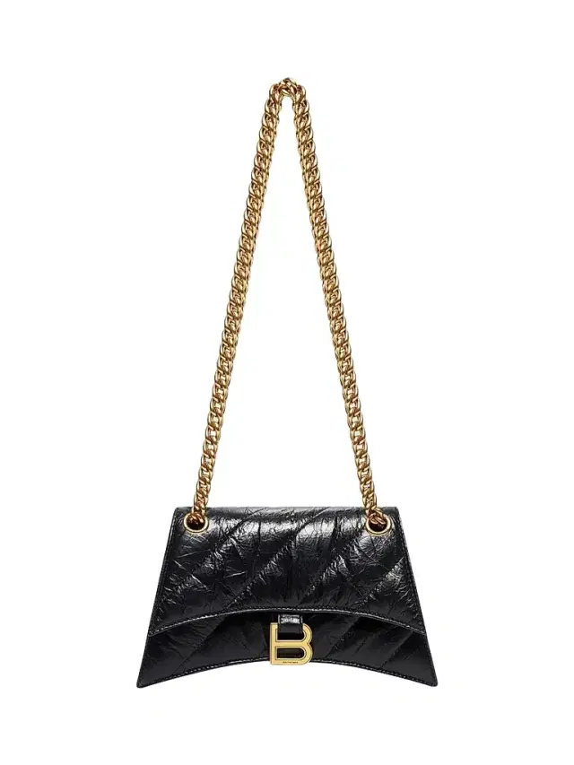 Balenciaga Women's Crush  Quilted Chain Bag - Black