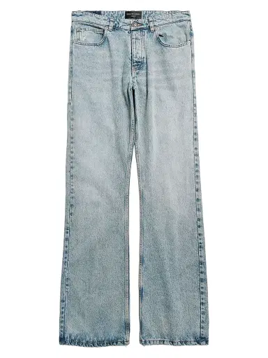 Balenciaga Women's Low Waist Straight Pants - Light Blue | Thumbnail 1