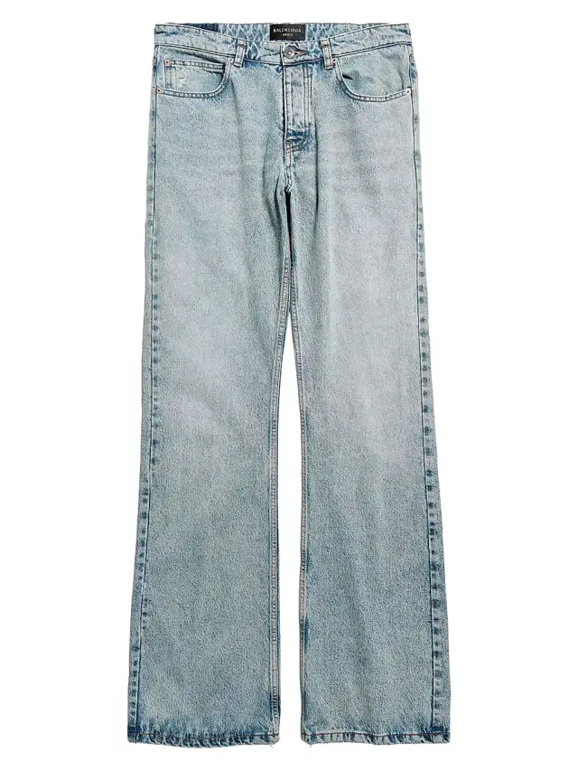 Women's Low Waist Straight Pants - Light Blue