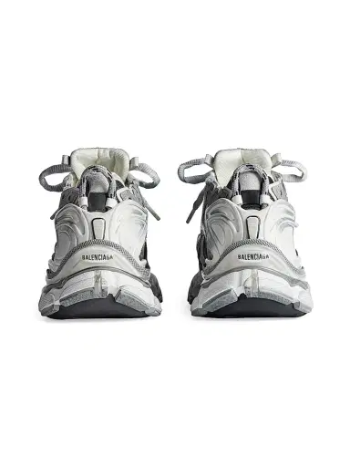 Balenciaga Women's Runner Sneakers - Black White - Size 4 | Thumbnail 4