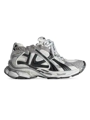 Balenciaga Women's Runner Sneakers - Black White - Size 4 | Thumbnail 1