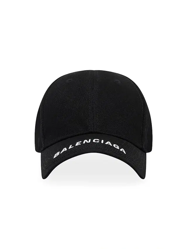 Balenciaga Men's Logo Visor Cap - Black