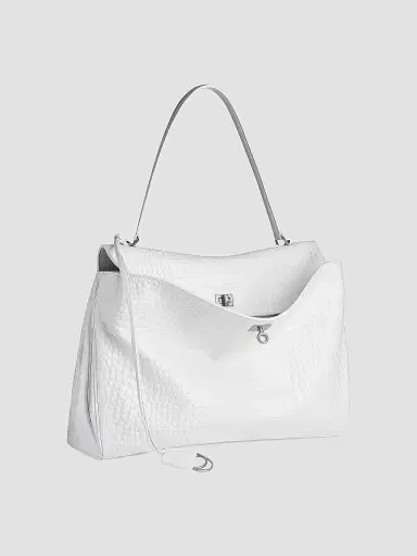 Balenciaga Women's Rodeo Large Handbag Crocodile Embossed | Thumbnail 2 Balenciaga Women's Rodeo Large Handbag Crocodile Embossed | Thumbnail 2