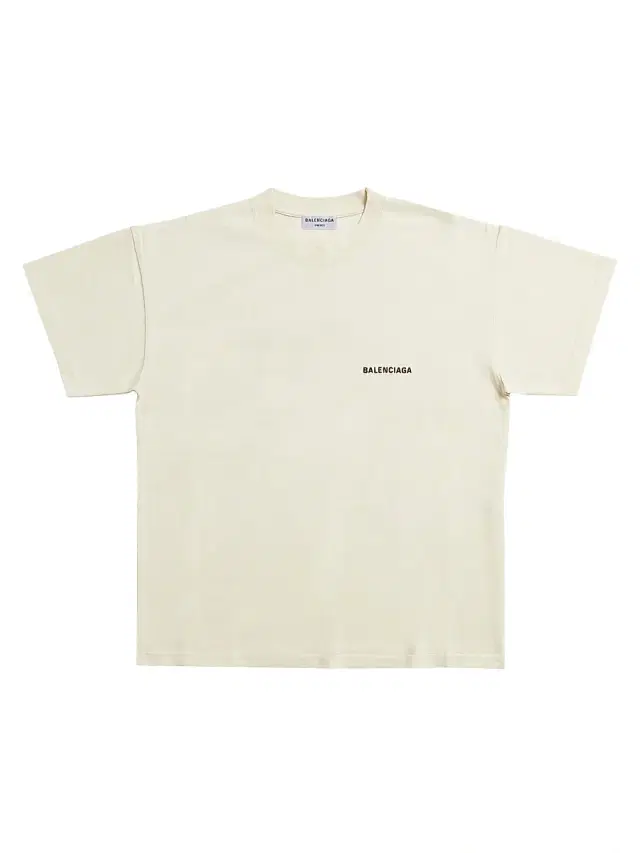 Balenciaga Women's  Back T-Shirt Medium Fit - Cream