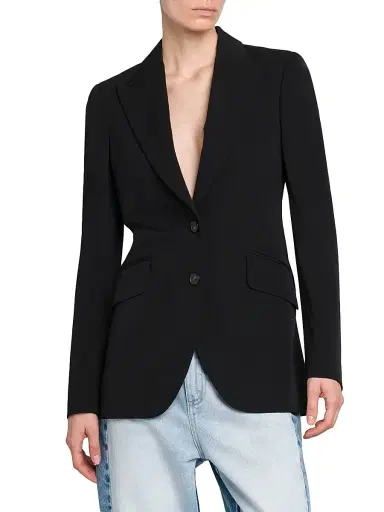 Stella McCartney Women's Iconic Wool-Blend Blazer - Black - Size 8 | Thumbnail 3 Stella McCartney Women's Iconic Wool-Blend Blazer - Black - Size 8 | Thumbnail 3