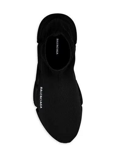 Balenciaga Men's Speed 2.0 Monocolor Recycled Knit Sneakers - Black - Size 15 | Thumbnail 4 Balenciaga Men's Speed 2.0 Monocolor Recycled Knit Sneakers - Black - Size 15 | Thumbnail 4