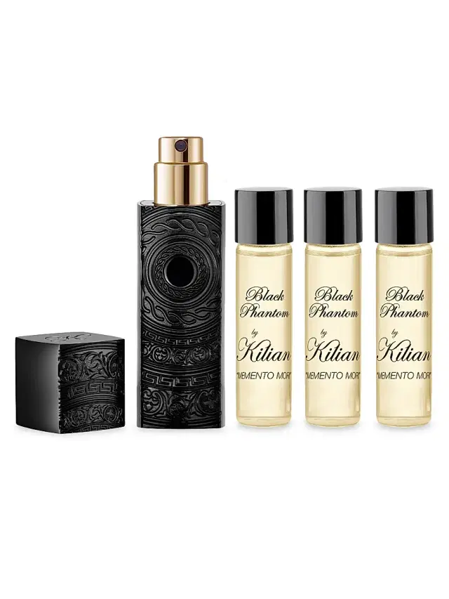 Kilian Black Phantom ''Memento Mori'' 5-Piece Atomizer & Eau de Parfum Refill Set