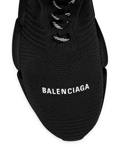 Balenciaga Men's Speed 2.0 Lace-up Recycled Knit Sneaker - Black - Size 14 | Thumbnail 5