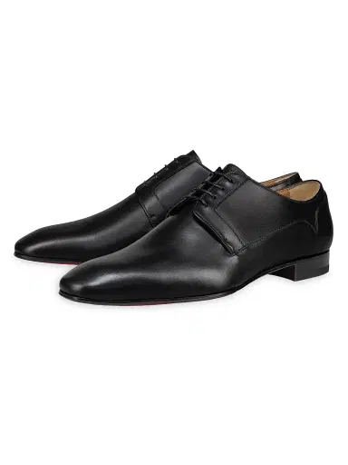 Christian Louboutin Men's Chickito W Leather Derby Shoes - Black | Thumbnail 2