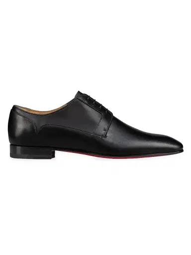 Christian Louboutin Men's Chickito W Leather Derby Shoes - Black | Thumbnail 1