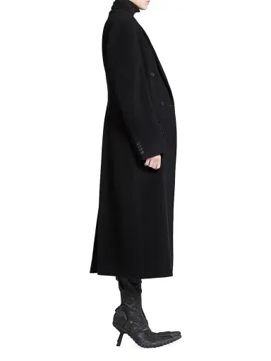 Balenciaga Women's Cinched Coat - Black | Thumbnail 5