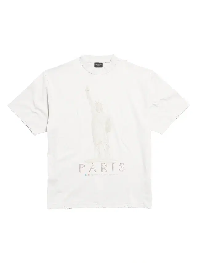 Balenciaga Men's Paris Liberty Medium Fit T-Shirt - Off White