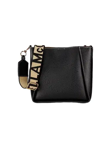 Stella McCartney Women's Stella Logo Grained Faux Leather Crossbody Bag | Thumbnail 1 Stella McCartney Women's Stella Logo Grained Faux Leather Crossbody Bag | Thumbnail 1