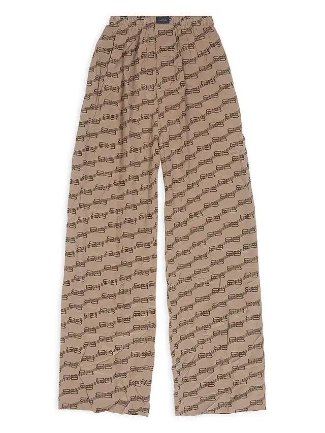 Women's BB Monogram Pyjama Pants - Beige Brown