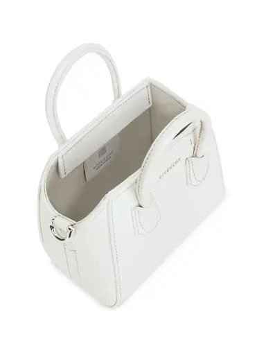 Givenchy Women's Micro Antigona Top Handle Bag in Box Leather - White | Thumbnail 2 Givenchy Women's Micro Antigona Top Handle Bag in Box Leather - White | Thumbnail 2