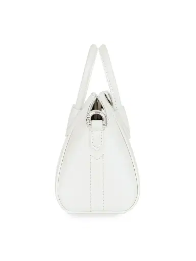 Givenchy Women's Micro Antigona Top Handle Bag in Box Leather - White | Thumbnail 3 Givenchy Women's Micro Antigona Top Handle Bag in Box Leather - White | Thumbnail 3