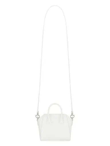 Givenchy Women's Micro Antigona Top Handle Bag in Box Leather - White | Thumbnail 4 Givenchy Women's Micro Antigona Top Handle Bag in Box Leather - White | Thumbnail 4