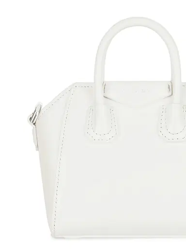 Givenchy Women's Micro Antigona Top Handle Bag in Box Leather - White | Thumbnail 5 Givenchy Women's Micro Antigona Top Handle Bag in Box Leather - White | Thumbnail 5