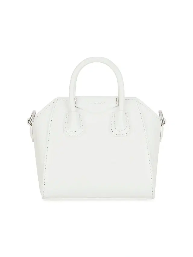 Givenchy Women's Micro Antigona Top Handle Bag in Box Leather - White