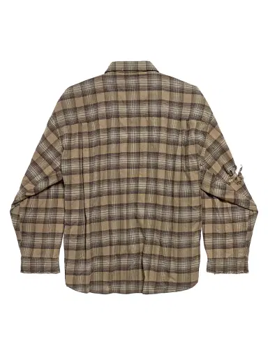 Balenciaga Women's Paris Liberty Layered Oversized Shirt - Beige - Size XXL | Thumbnail 2