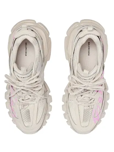 Balenciaga Women's Track Signature Sneakers - Beige Pink - Size 4 | Thumbnail 6 Balenciaga Women's Track Signature Sneakers - Beige Pink - Size 4 | Thumbnail 6