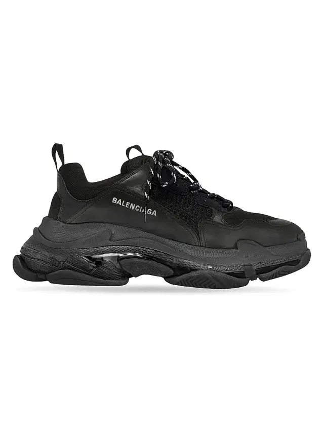 Men's Triple S Sneakers Clear Sole - Black