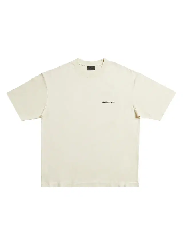 Balenciaga Men's T-shirt Regular Fit - Cream