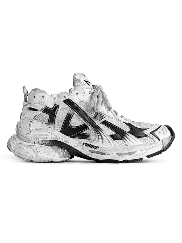 Women's Runner Gradient Sneakers - White Black