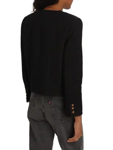 Ba&sh Women's Meredith Tweed Cotton-Blend Jacket - Noir | Thumbnail 5