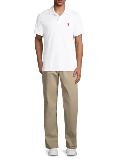 AMI PARIS Men's Ami De Coeur Polo Shirt - White - Size XL | Thumbnail 2 AMI PARIS Men's Ami De Coeur Polo Shirt - White - Size XL | Thumbnail 2