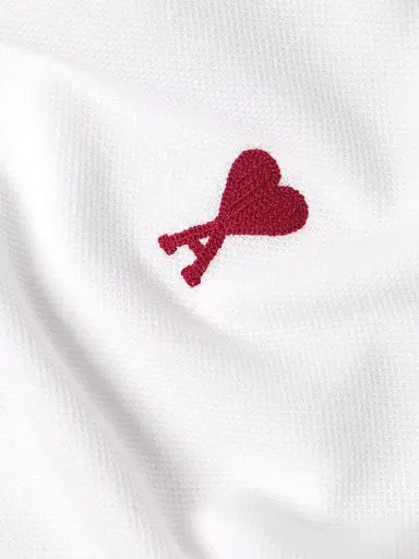 AMI PARIS Men's Ami De Coeur Polo Shirt - White - Size XL | Thumbnail 6 AMI PARIS Men's Ami De Coeur Polo Shirt - White - Size XL | Thumbnail 6